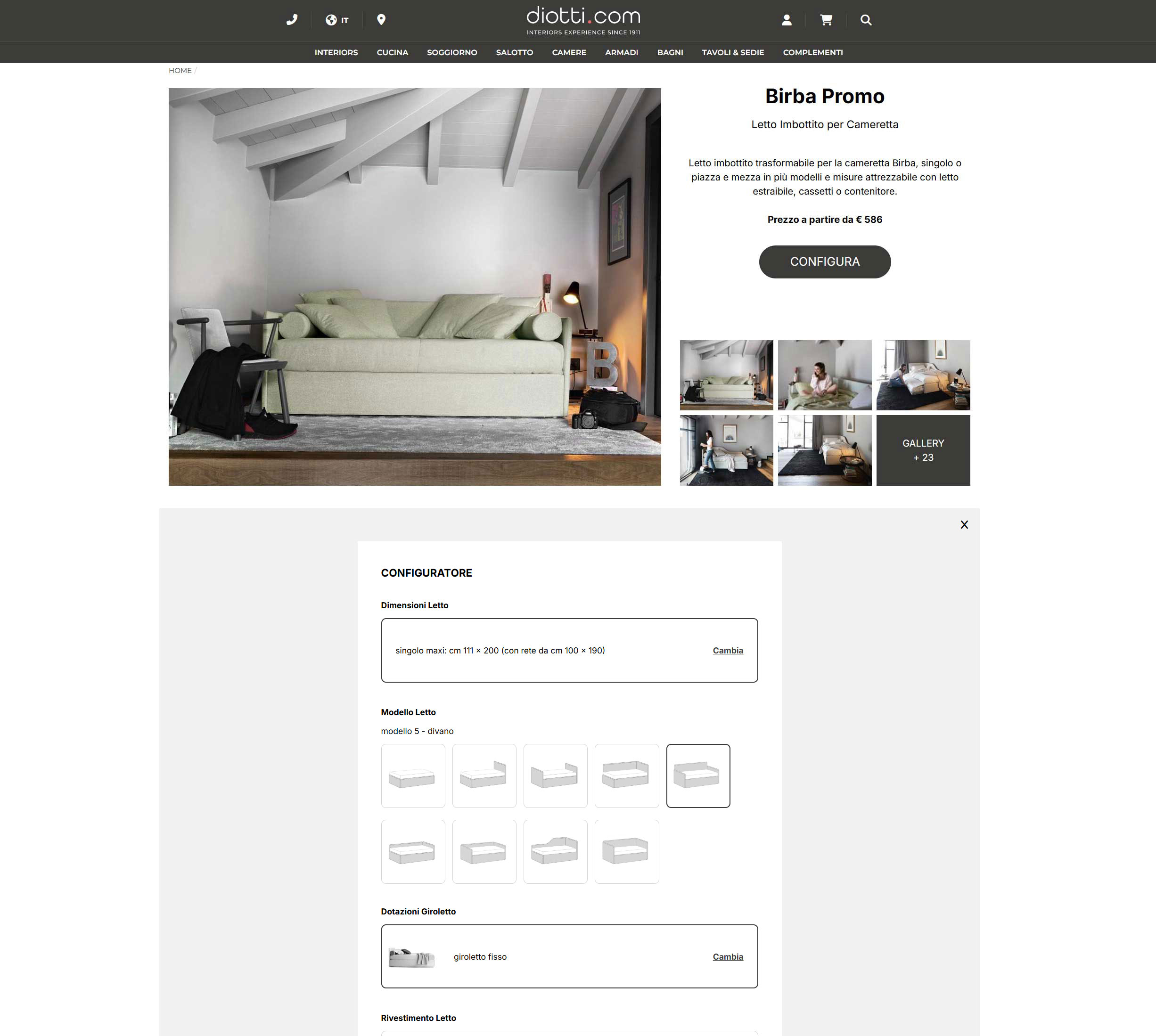 Configuratore per il mondo Arredo